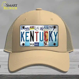 Kentucky Strip Art Novelty License Plate Hat Tag Mesh / Khaki