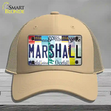 Marshall Strip Art Novelty License Plate Hat Tag Mesh / Khaki