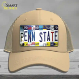 Penn State Strip Art Novelty License Plate Hat Tag Mesh / Khaki