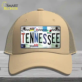 Tennessee Strip Art Novelty License Plate Hat Tag Mesh / Khaki