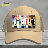 Notre Dame Strip Art Novelty License Plate Hat Tag Mesh / Khaki