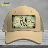 Gemini Zodiac Novelty License Plate Hat Mesh / Khaki