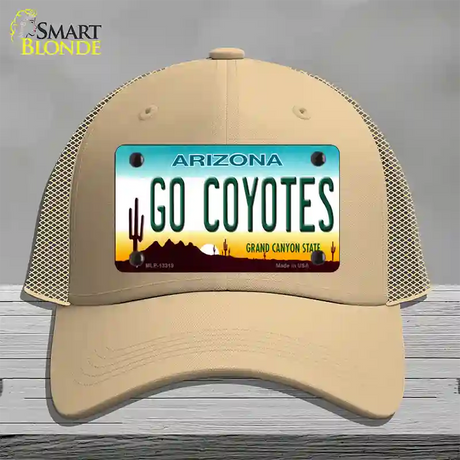 Go Coyotes Novelty License Plate Hat Tag Mesh / Khaki