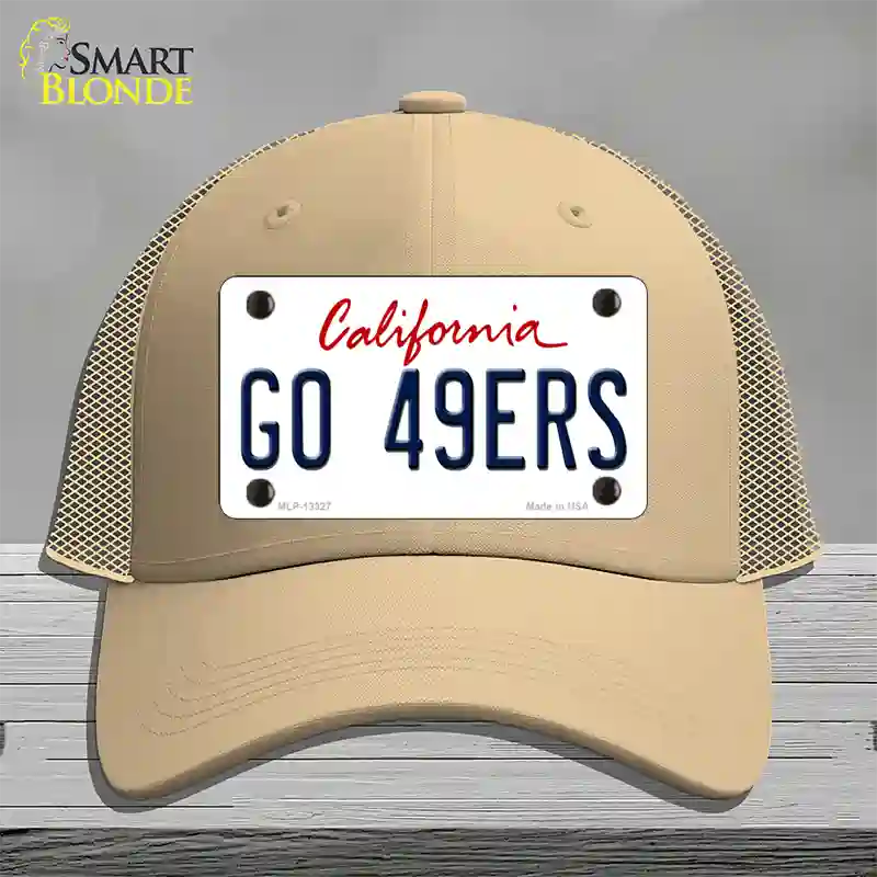 Go 49ers Novelty License Plate Hat Tag Mesh / Khaki