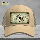 Cancer Zodiac Novelty License Plate Hat Mesh / Khaki