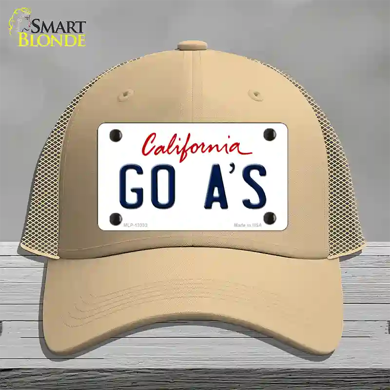 Go Athletics Novelty License Plate Hat Tag Mesh / Khaki