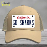 Go Sharks Novelty License Plate Hat Tag Mesh / Khaki