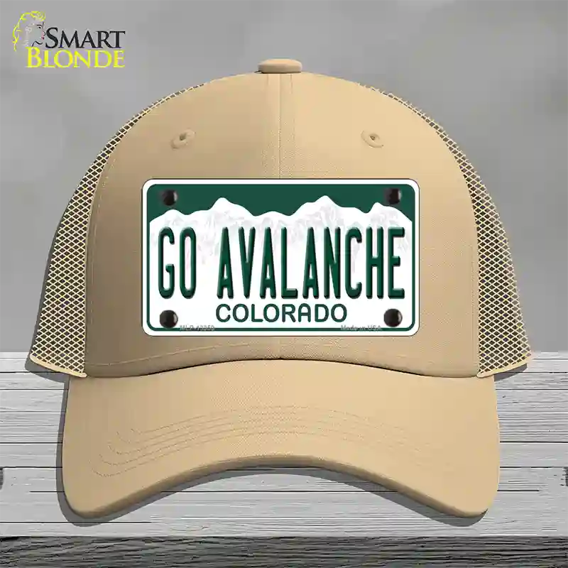 Go Avalanche Novelty License Plate Hat Tag Mesh / Khaki