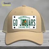 Go Jaguars Novelty License Plate Hat Tag Mesh / Khaki