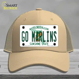 Go Marlins Novelty License Plate Hat Tag Mesh / Khaki