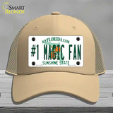 Number 1 Magic Fan Novelty License Plate Hat Tag Mesh / Khaki