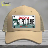 Go Pelicans Novelty License Plate Hat Tag Mesh / Khaki