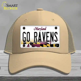 Go Ravens Novelty License Plate Hat Tag Mesh / Khaki