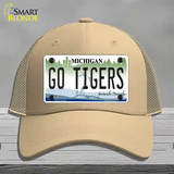 Go Tigers Novelty License Plate Hat Tag Mesh / Khaki