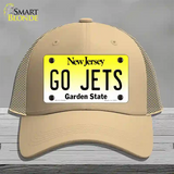 Go Jets Novelty License Plate Hat Tag Mesh / Khaki