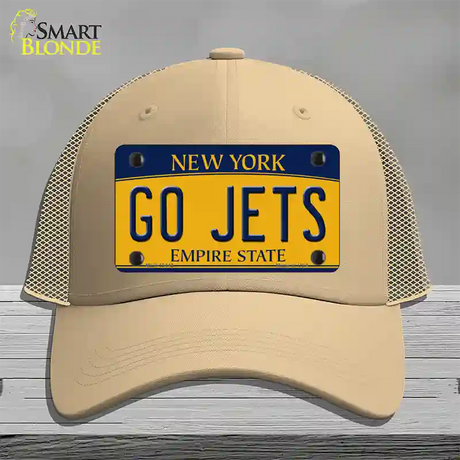 New York Go Jets Novelty License Plate Hat Tag Mesh / Khaki