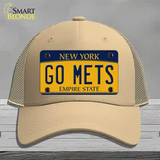 Go Mets Novelty License Plate Hat Tag Mesh / Khaki