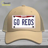 Go Reds Novelty License Plate Hat Tag Mesh / Khaki