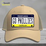 Go Phillies Novelty License Plate Hat Tag Mesh / Khaki