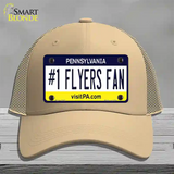 Number 1 Flyers Fan Novelty License Plate Hat Tag Mesh / Khaki