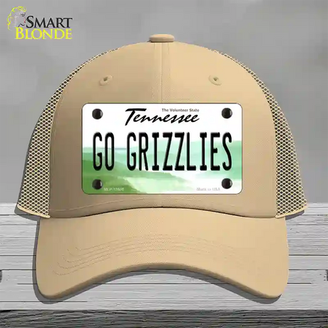 Go Grizzlies Novelty License Plate Hat Tag Mesh / Khaki