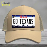 Go Texans Novelty License Plate Hat Tag Mesh / Khaki