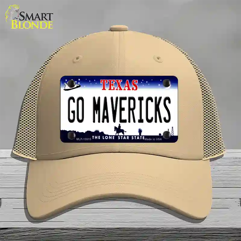 Go Mavericks Novelty License Plate Hat Tag Mesh / Khaki