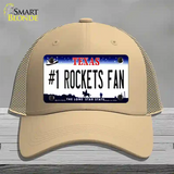 Number 1 Rockets Fan Novelty License Plate Hat Tag Mesh / Khaki