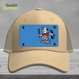 Plumber Offset Novelty License Plate Hat Mesh / Khaki