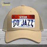 Go Jazz Novelty License Plate Hat Tag Mesh / Khaki