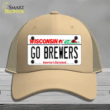 Go Brewers Novelty License Plate Hat Tag Mesh / Khaki