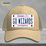 Go Wizards Novelty License Plate Hat Tag Mesh / Khaki