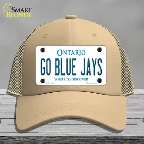 Go Blue Jays Novelty License Plate Hat Tag Mesh / Khaki