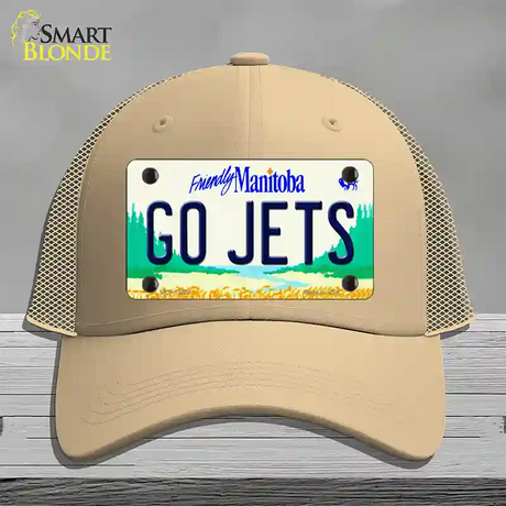 Go Jets Manitoba Novelty License Plate Hat Tag Mesh / Khaki