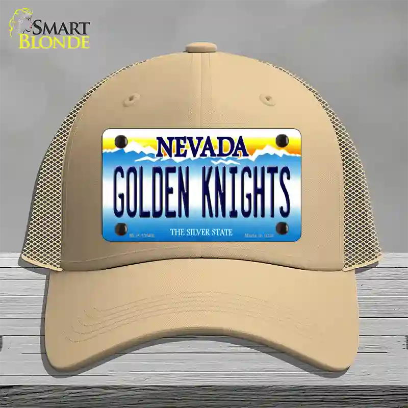 Golden Knights Novelty License Plate Hat Tag Mesh / Khaki