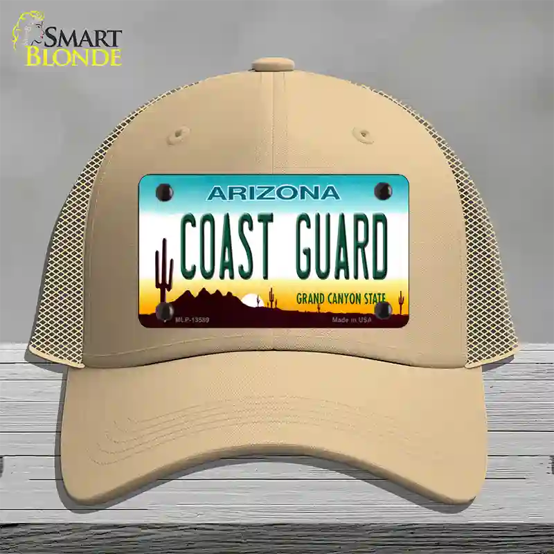 Coast Guard Arizona Novelty License Plate Hat Tag Mesh / Khaki