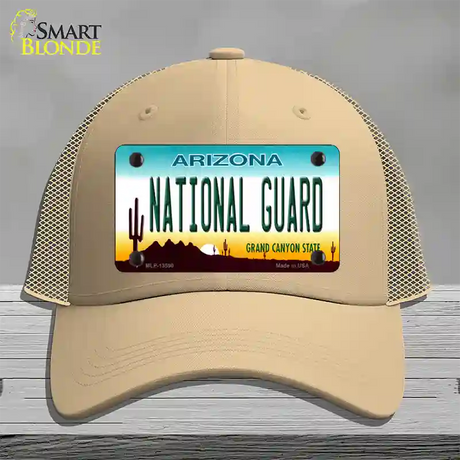 National Guard Arizona Novelty License Plate Hat Tag Mesh / Khaki