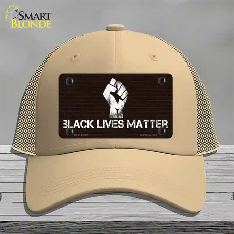 Black Lives Matter Brick Novelty License Plate Hat Tag Mesh / Khaki