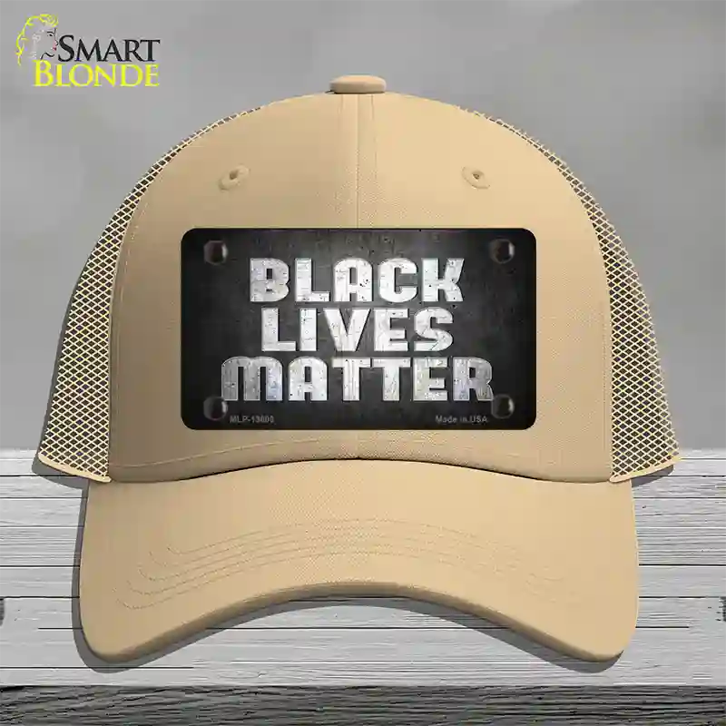 Black Lives Matter Faded Novelty License Plate Hat Tag Mesh / Khaki