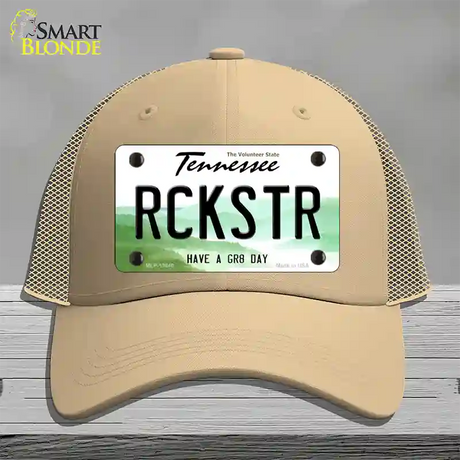 Rockstar Novelty License Plate Hat Tag Mesh / Khaki