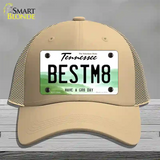 Best Mate Novelty License Plate Hat Tag Mesh / Khaki