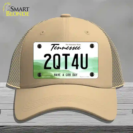 Too Cute For You Novelty License Plate Hat Tag Mesh / Khaki