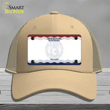 Missouri Bicentennial State Blank Novelty License Plate Hat Mesh / Khaki