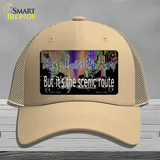 Drugs Lead Nowhere Novelty License Plate Hat Tag Mesh / Khaki