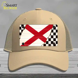 Alabama Racing Flag Novelty License Plate Hat Tag Mesh / Khaki