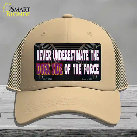 The Dork Side Novelty License Plate Hat Tag Mesh / Khaki