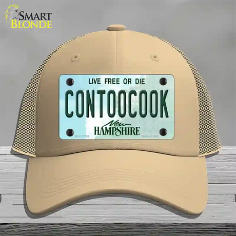 Contoocook New Hampshire Novelty License Plate Hat Tag Mesh / Khaki