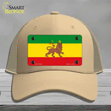 Ethiopia Flag Novelty License Plate Hat Tag Mesh / Khaki