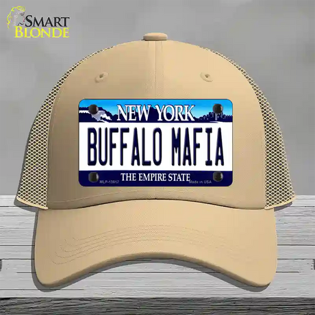 Buffalo Mafia New York Novelty License Plate Hat Tag Mesh / Khaki