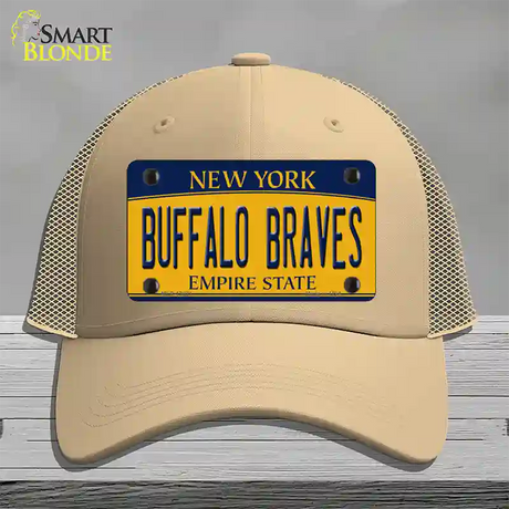 Buffalo Braves New York Novelty License Plate Hat Tag Mesh / Khaki